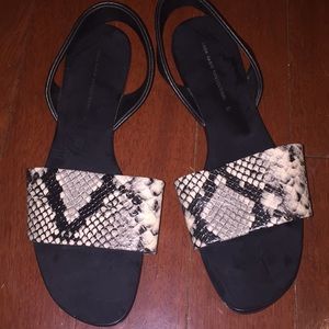 Zara faux snakeskin sandals